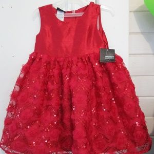 . HOLIDAY  EDITIONS RED CHRISTMAS DRESS. 2/2T. NWT